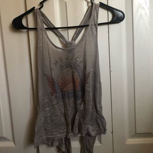 Cropped American music festival tank top
